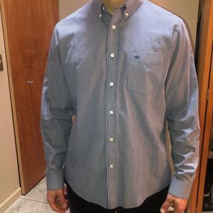 Dockers Men’s Blue Plaid Button Down Long Sleeve